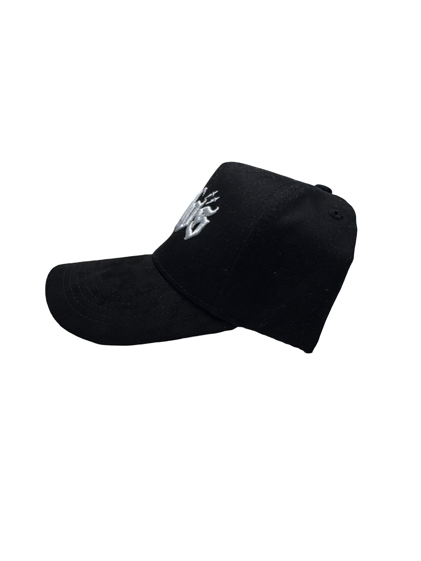 Star Logo Hat in Black Suede